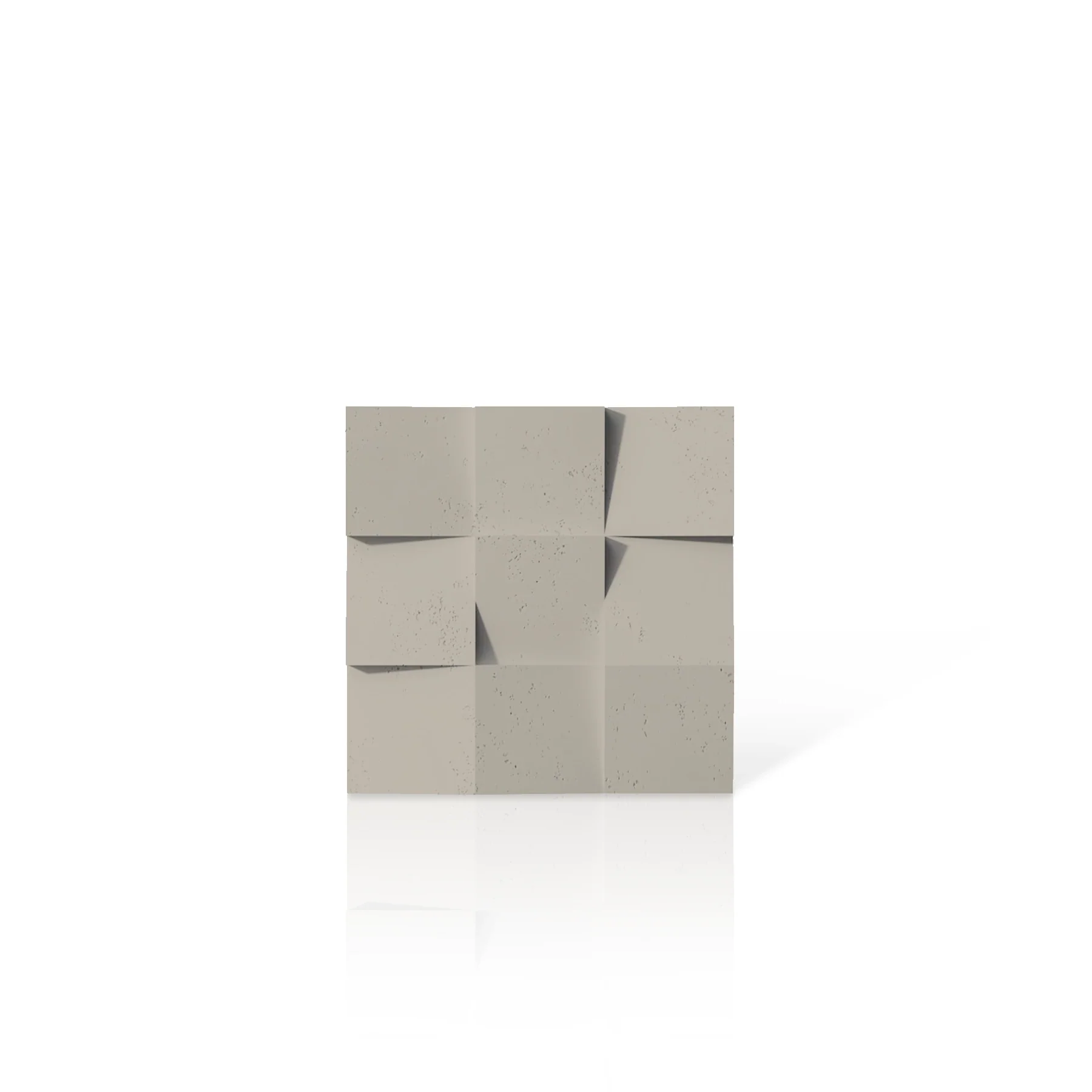 3D Concrete Wall Panels SQUARES colour swatch on white background DecorMania.eu